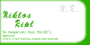 miklos ripl business card